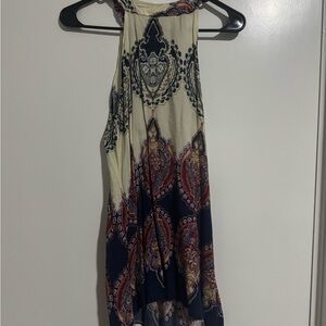 Bohemian Paisley Halter Dress